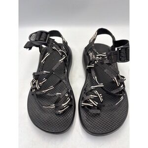 Womens Chaco Zx3 Classic Hiking Sandals Size 7 Scatter Black/White Sport Shoes